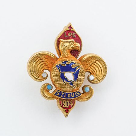 Lot #375 St. Louis World’s Fair 1904 Lapel Pin, Pendants, and Certificates - Image 5