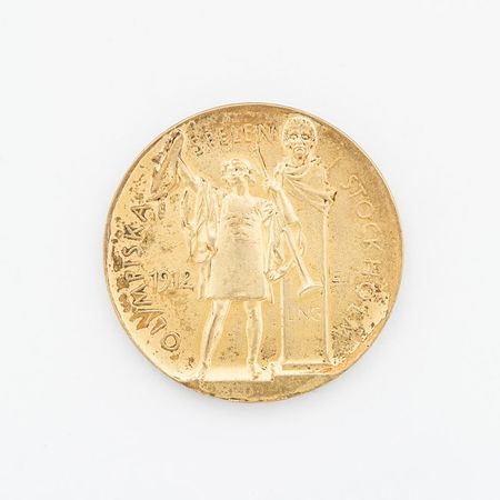 Lot #388 Stockholm Olympics 1912 Gold Winners Medal - Image 2