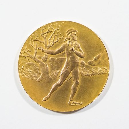 Lot #416 British Figure Skating Championships 1930 Gold Winners Medal - Image 1