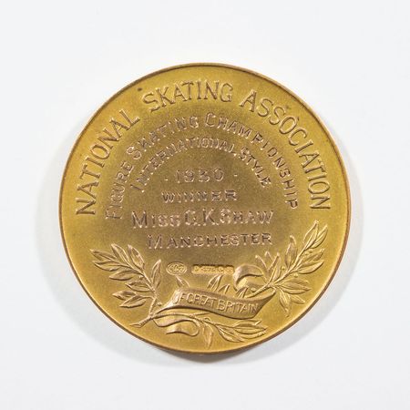 Lot #416 British Figure Skating Championships 1930 Gold Winners Medal - Image 2