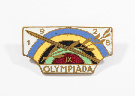 Lot #409 Amsterdam Olympics 1928 Glass and Souvenir Pin - Image 3