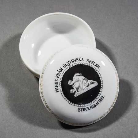 Lot #9021  Stockholm 1912  Olympics Wrestling Bowl - Image 1