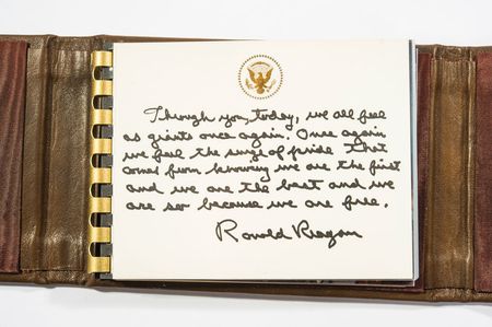 Lot #300 Ronald Reagan Space Shuttle Photo Album - Image 2
