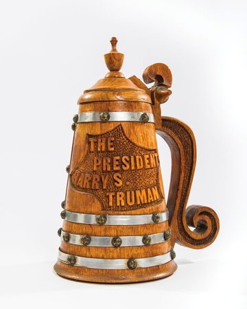 Lot #165 Harry S. Truman?s Oak Beer Stein - Image 1