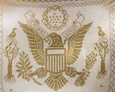 Lot #131 Franklin D. Roosevelt?s Hand-crocheted Eagle Bedspread - Image 1