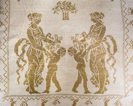 Lot #131 Franklin D. Roosevelt?s Hand-crocheted Eagle Bedspread - Image 2