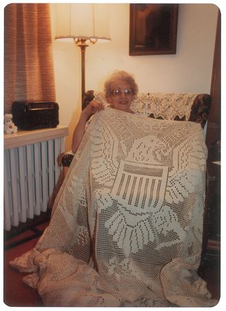 Lot #131 Franklin D. Roosevelt?s Hand-crocheted Eagle Bedspread - Image 5