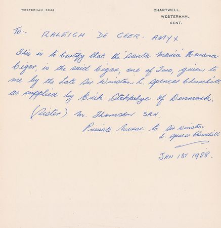 Lot #112 Winston Churchill?s Cigar - Image 6