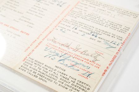 Lot #356 Gus Grissom’s Boy Scout Card - Image 4