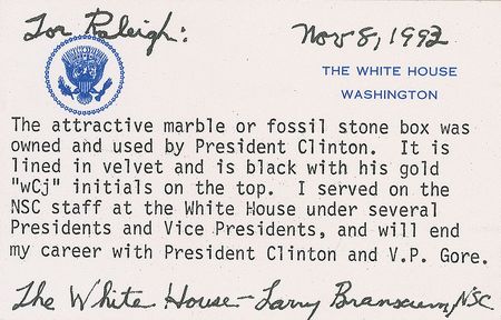 Lot #318 Bill Clinton?s Marble Box - Image 4