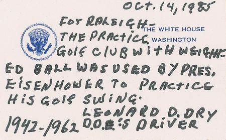 Lot #187 Dwight D. Eisenhower’s Practice Golf Club - Image 3