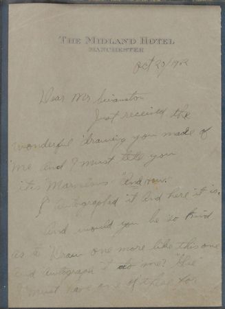 Lot #358 Louis Armstrong Signed Sketch and Letter Display - Image 2