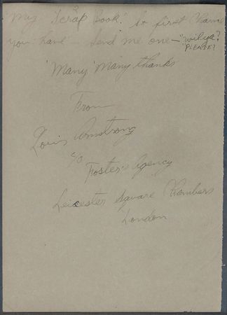 Lot #358 Louis Armstrong Signed Sketch and Letter Display - Image 3