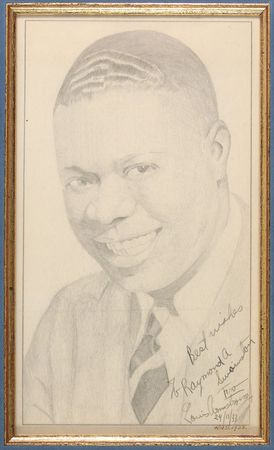 Lot #358 Louis Armstrong Signed Sketch and Letter Display - Image 4