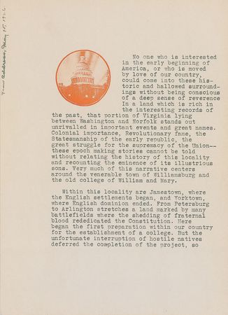 Lot #50 Calvin Coolidge Signed College of William and Mary Address - Image 1