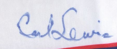 Lot #454 Carl Lewis Signed Jersey - Image 3