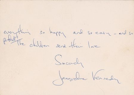 Lot #224 Jacqueline Kennedy Autographed Letter Signed - Image 2