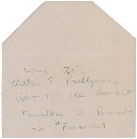 Lot #109 Franklin D. Roosevelt’s USS Arizona Place Card - Image 2