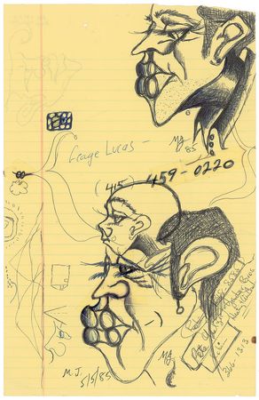 Lot #359 Michael Jackson Signed Sketch - Image 1
