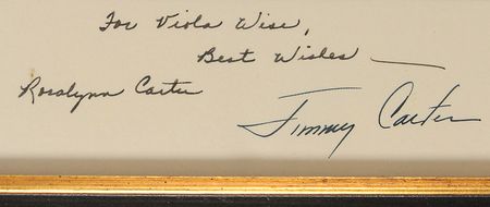 Lot #275 Jimmy and Rosalynn Carter Signed Photograph - Image 2