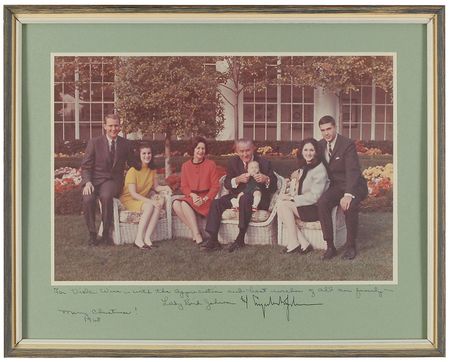 Lot #238 Lyndon and Lady Bird Johnson Signed Photograph - Image 1