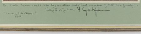 Lot #238 Lyndon and Lady Bird Johnson Signed Photograph - Image 3