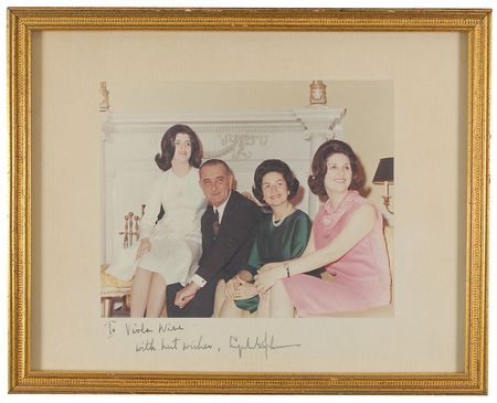 Lot #239 Lyndon B. Johnson Signed Photograph - Image 1