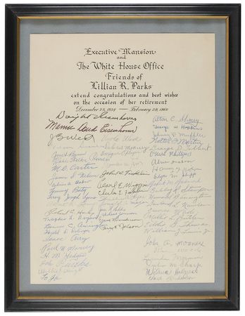 Lot #208 Dwight D. Eisenhower Signed Retirement Congratulations - Image 1