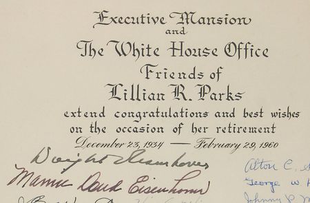 Lot #208 Dwight D. Eisenhower Signed Retirement Congratulations - Image 2