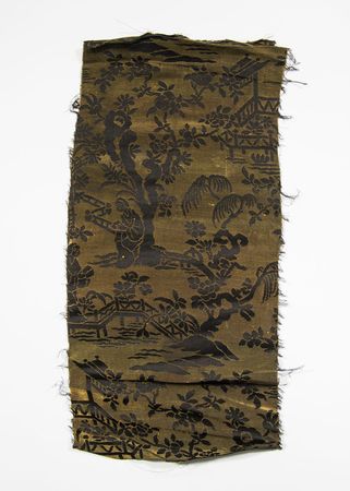 Lot #64 Herbert Hoover Brocade Fabric From Monroe Room - Image 1