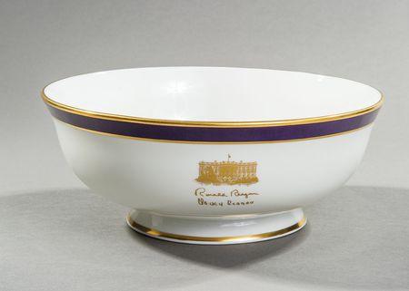 Lot #340 Ronald Reagan Signature Bowl - Image 1