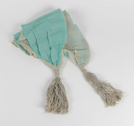 Lot #54 Grace Coolidge’s Handmade Beige Chiffon Stole - Image 1