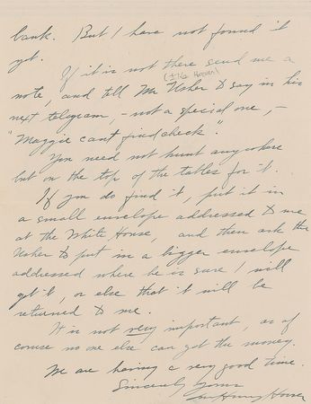 Lot #73 Lou Henry Hoover’s Silk Doilies and Notebook of Dress Records - Image 5