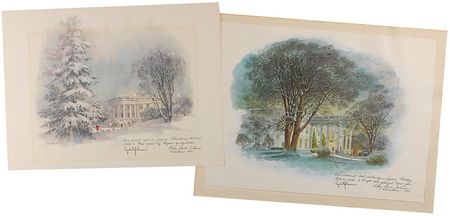 Lot #240 Lyndon B. Johnson White House Staff Christmas Gift Prints - Image 1