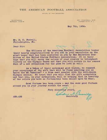 Lot #402 Henry Farrell’s Paris Olympics 1924 Sweater - Image 9