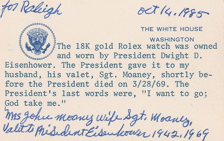 Lot #177 Dwight D. Eisenhower?s Rolex Watch - Image 11