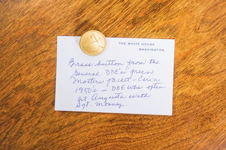 Lot #186 Dwight D. Eisenhower’s Brass Button Straight From His Master’s Jacket - Image 2