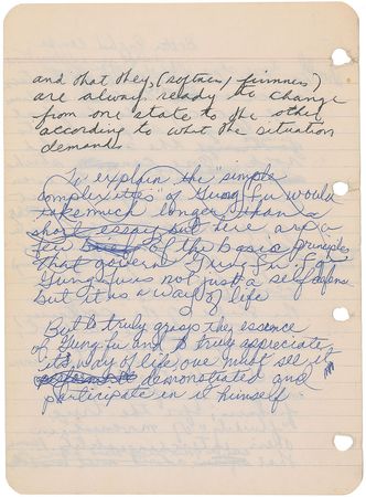 Lot #1070 Bruce Lee Autograph Manuscript - Image 8