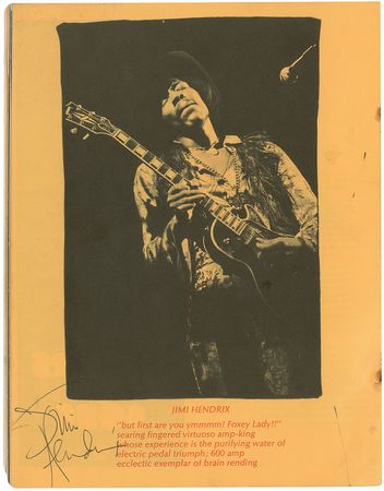 Lot #1073 Jimi Hendrix Signed Woodstock Program - Image 1