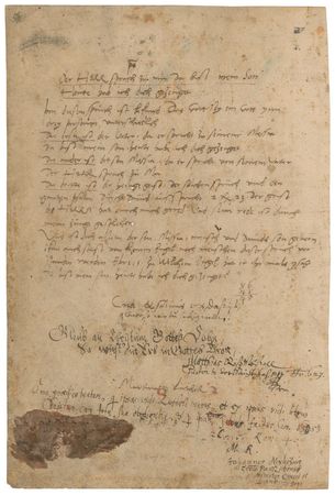 Lot #1001 Martin Luther Autograph Manuscript