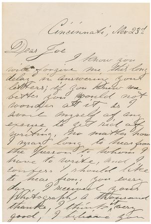 Lot #1024 John Wilkes Booth Autograph Letter Signed - Image 1