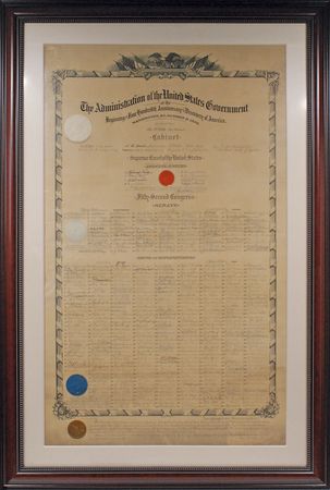 Lot #1003 400th Anniversary of the Discovery of America Signed Document - Image 2