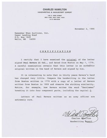 Lot #1009 Paul Revere Autograph Letter Signed - Image 3