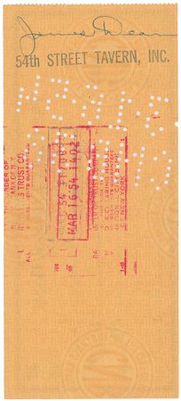 Lot #1067 James Dean Signed Check - Image 2