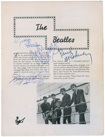 Lot #1072  Beatles Signed Program - Image 1