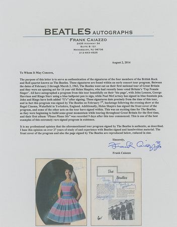Lot #1072  Beatles Signed Program - Image 3
