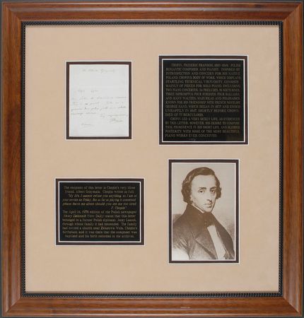 Lot #1035 Frederic Chopin Autograph Letter Signed - Image 1