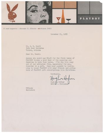 Lot #1069 Hugh Hefner Personally Gifted First Printing of Playboy #1 - Image 1