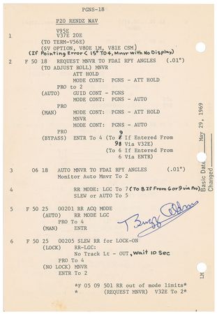 Lot #1055 Apollo 11 Flown Checklist Pages - Image 4