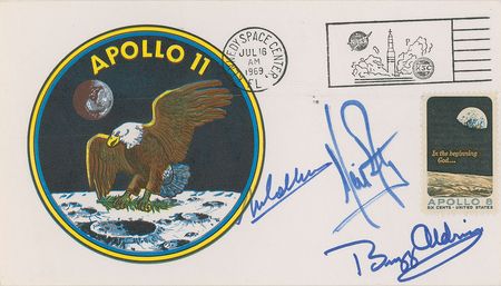 Lot #1056 Apollo 11 ‘Type 3’ Signed Insurance Cover - Image 1